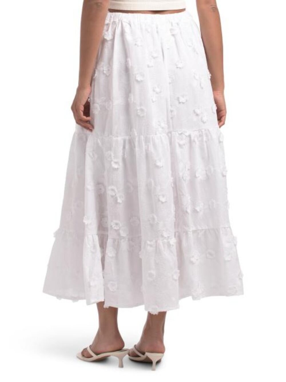 4OUR DREAMERS Tiered Textured Floral Skirt - Picture 2 of 4